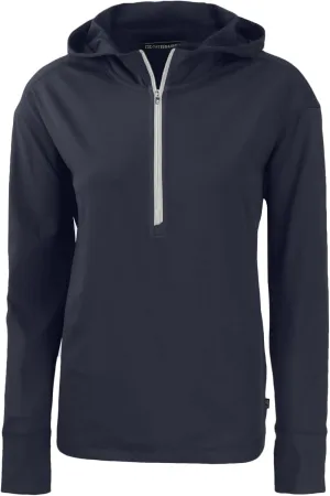 Cutter & Buck Daybreak Eco Recycled Womens Half Zip Hoodie