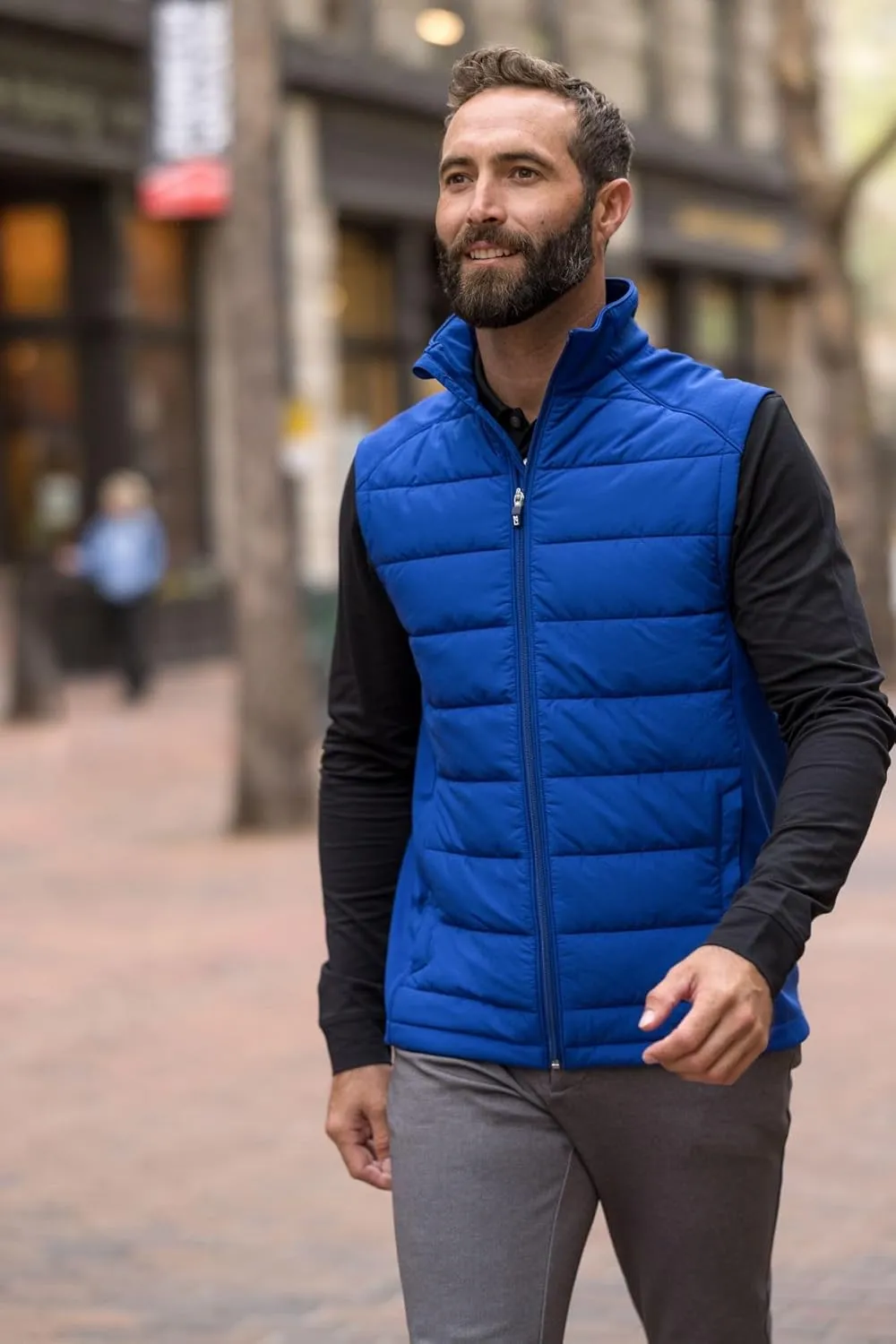 Cutter & Buck Evoke Hybrid Eco Softshell Recycled Mens Full Zip Vest