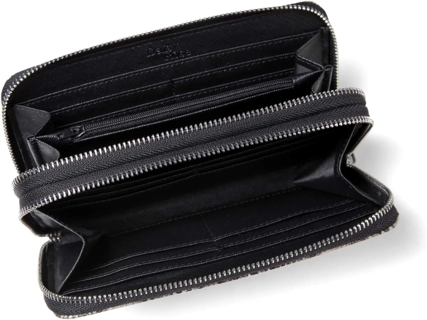 Daisy Rose Dual Zipper Phone Clutch and Wallet for Women - RFID Blocking, PU Vegan Leather Multi-Card Organizer