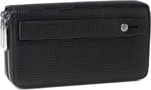 Daisy Rose Dual Zipper Phone Clutch and Wallet for Women - RFID Blocking, PU Vegan Leather Multi-Card Organizer