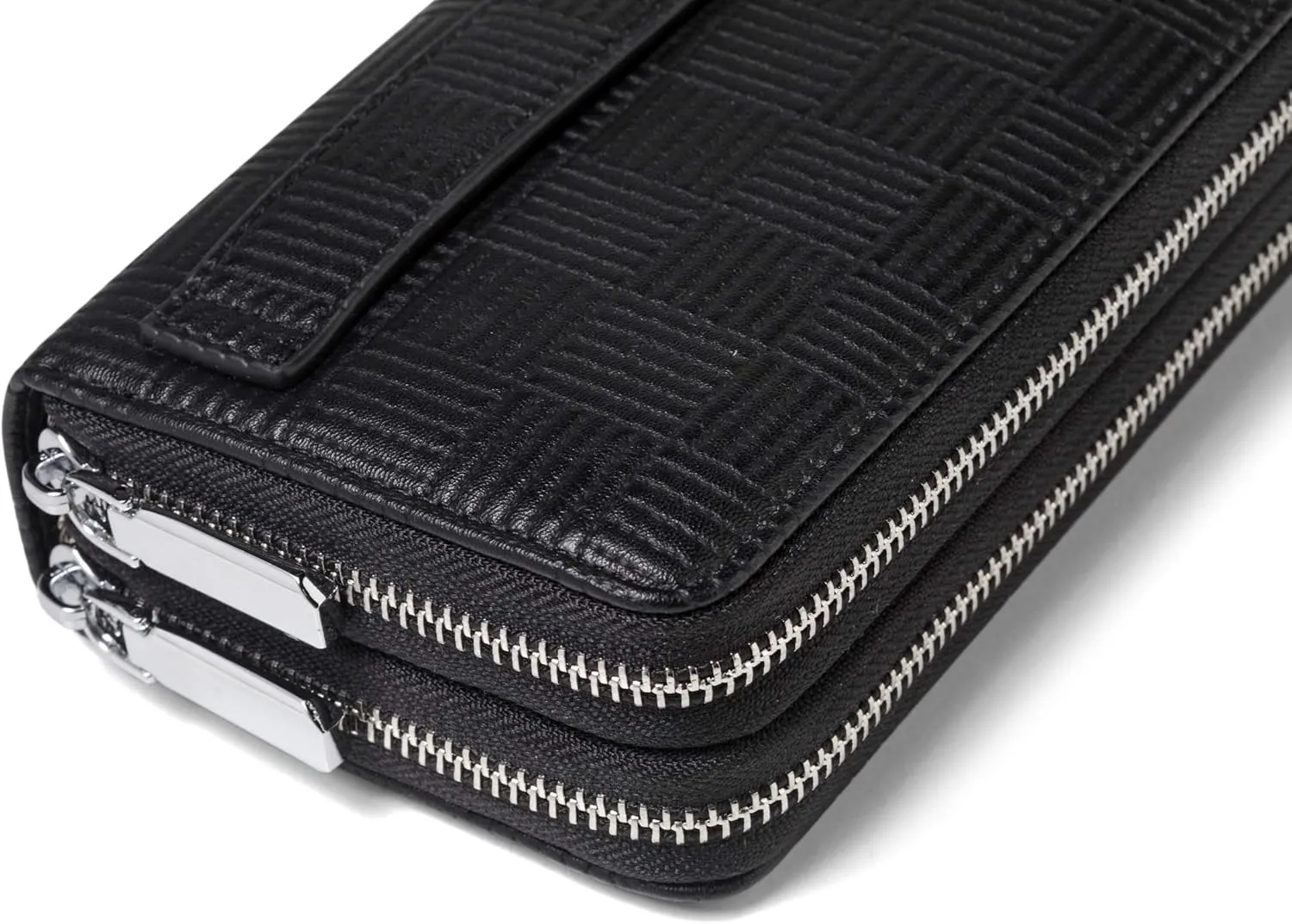 Daisy Rose Dual Zipper Phone Clutch and Wallet for Women - RFID Blocking, PU Vegan Leather Multi-Card Organizer