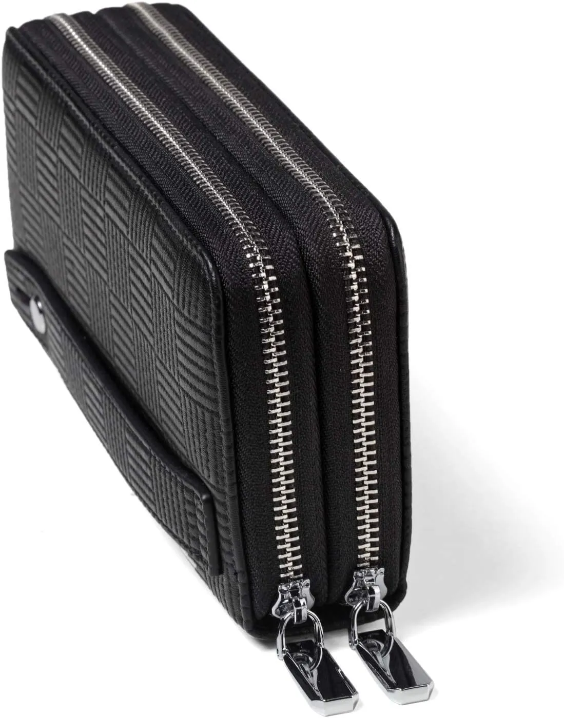 Daisy Rose Dual Zipper Phone Clutch and Wallet for Women - RFID Blocking, PU Vegan Leather Multi-Card Organizer
