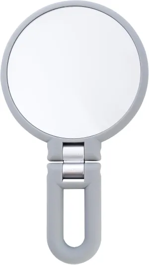 Danielle Magnification Folding Makeup Mirror, Grey, 15X