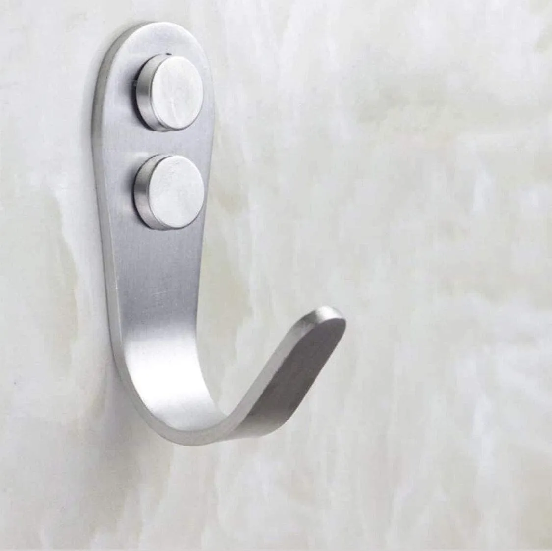 Deezio Extra Strong Stainless Steel Screw Single Hooks, Coat Hooks, Hat Hooks, Wall Hooks, Bath Towel Hook, Kitchen Hooks, Heavy Duty Wall Mount Hooks (Pack of 20)