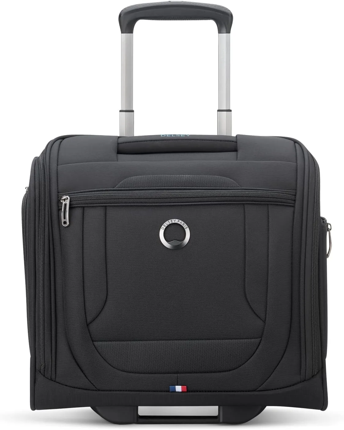 DELSEY PARIS Helium DLX Softside Luggage Under-Seater with 2 Wheels, Black, Carry on 16 Inch