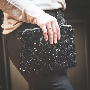 Denia Clutch Bag - Black