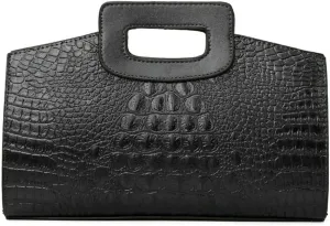 Designer Shoulder Crossbody Purse Crocodile Pattern Leather Clutch Evening for Party Handbag for Women