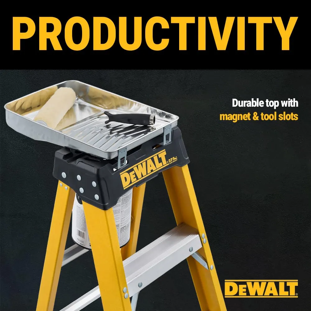 DeWalt 4-Foot Fiberglass Step Ladder, 375-Pound Load Capacity, Type IAA, DXL3410-04