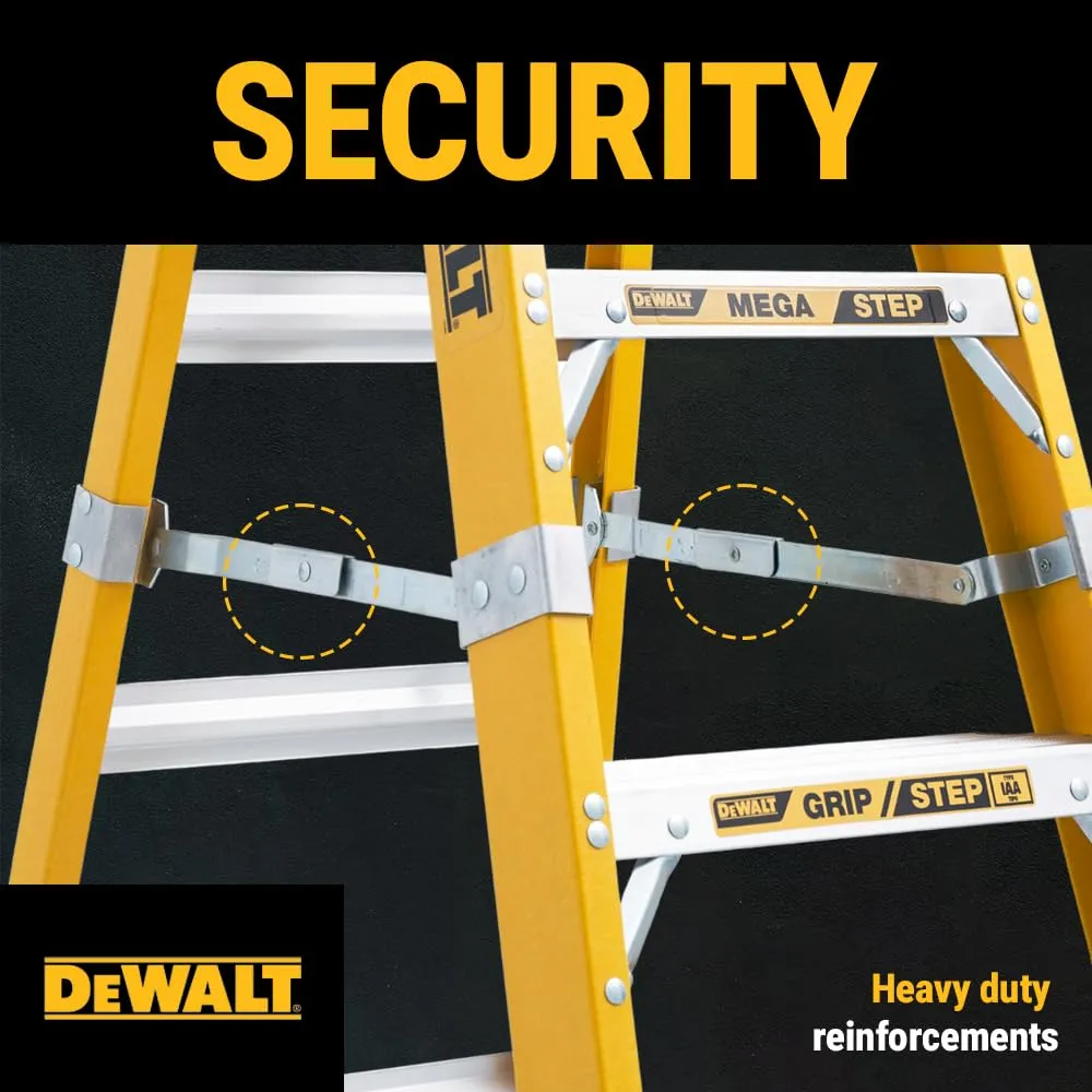 DeWalt 4-Foot Fiberglass Step Ladder, 375-Pound Load Capacity, Type IAA, DXL3410-04