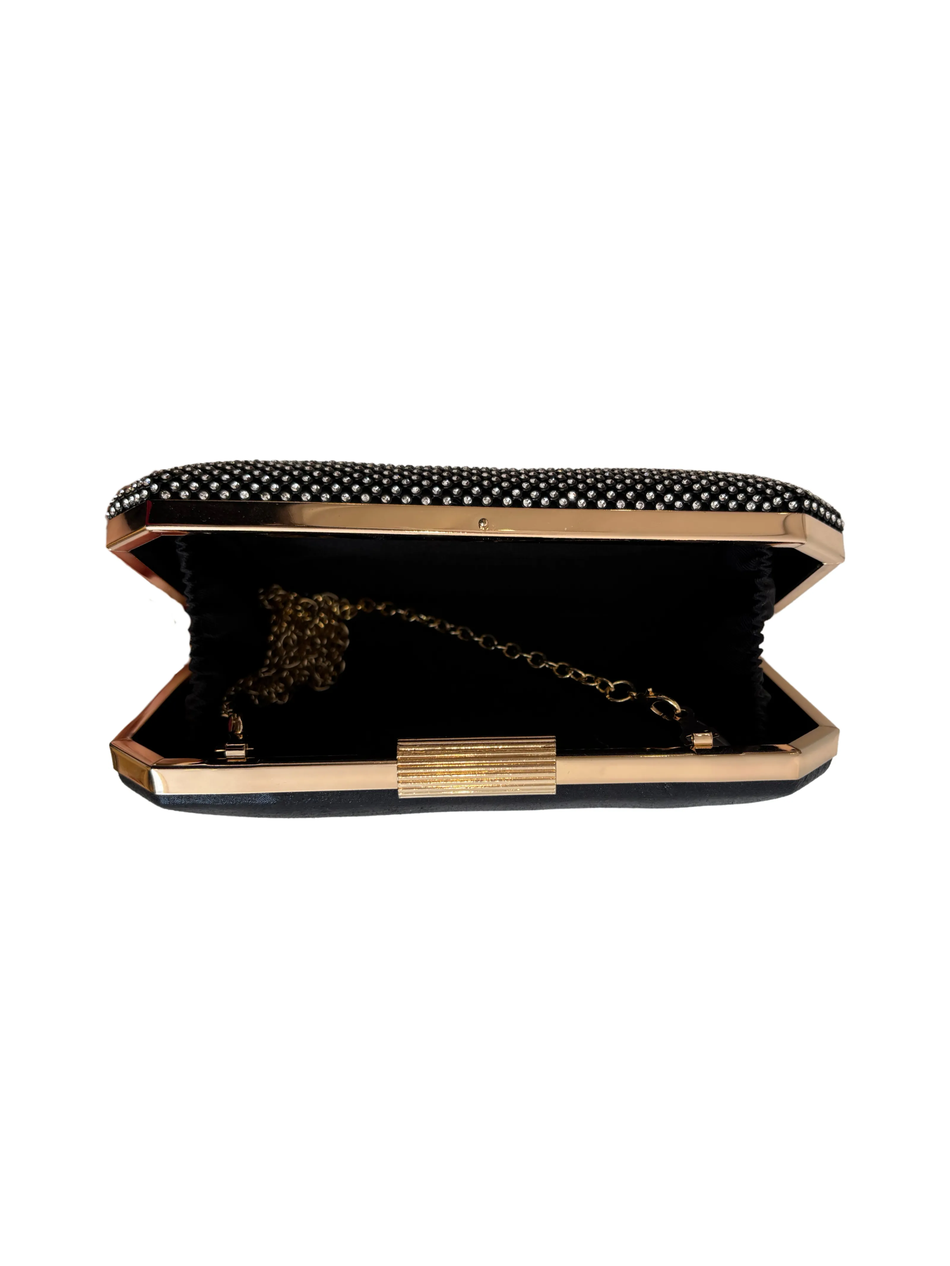 Diamanté Mesh - Black/Silver