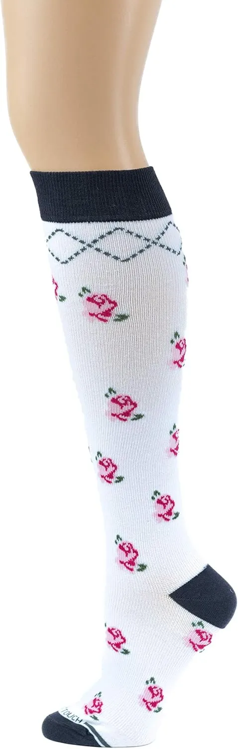 Different Touch 6 Pairs Pack Women Travelers, Anti-Fatigue, Graduated Compression Knee High Socks 9-11