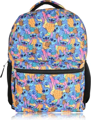 Disney Lilo and Stitch Backpack - Lilo and Stitch Ohana - Backpack for Girls, Boys, Teens, Adults - Officially Licensed Lilo and Stitch Backpacks For School - Great For Gym, Park and Camp (Light Blue)