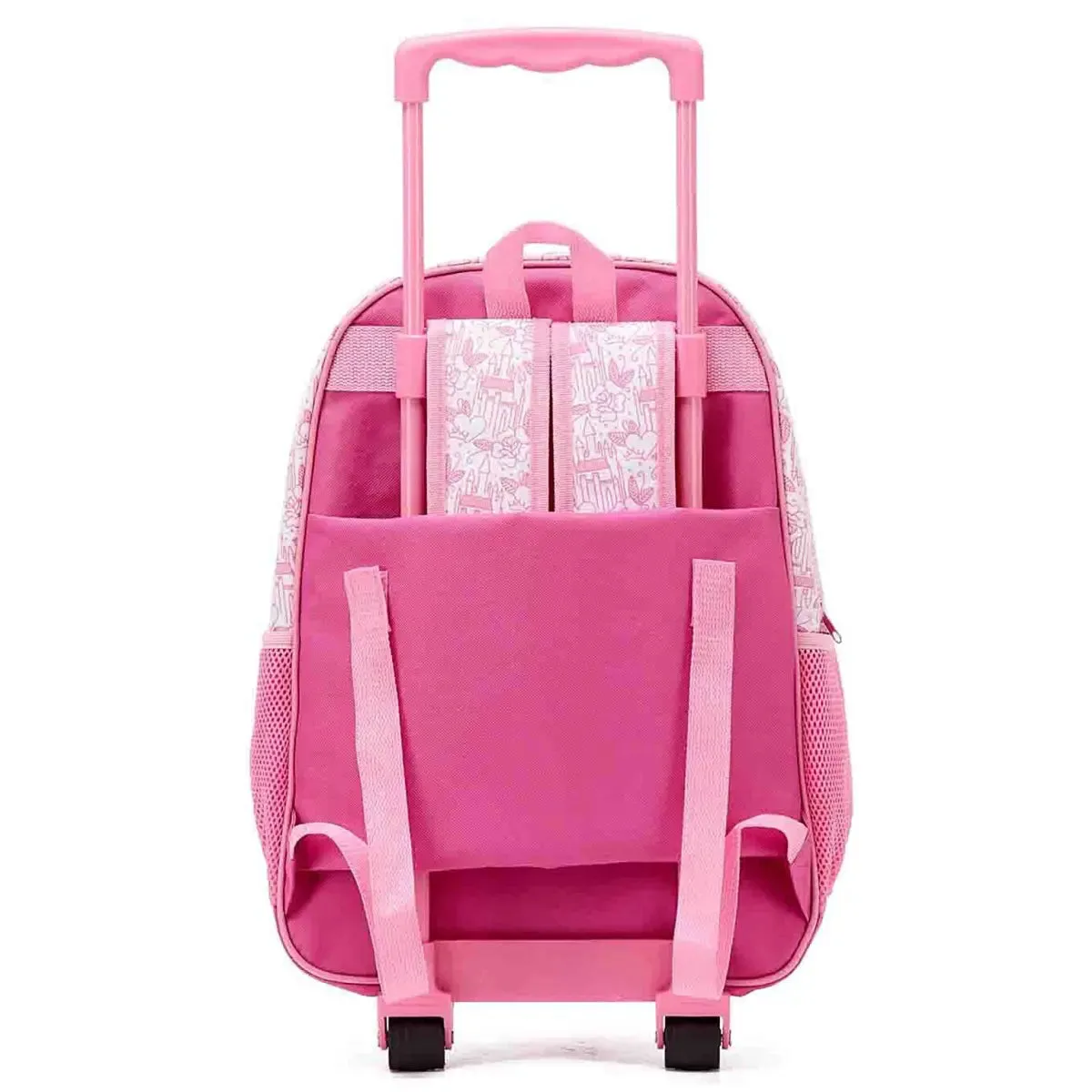 Disney Princess 17" 3D Wheeled Trolley Backpack - Pink