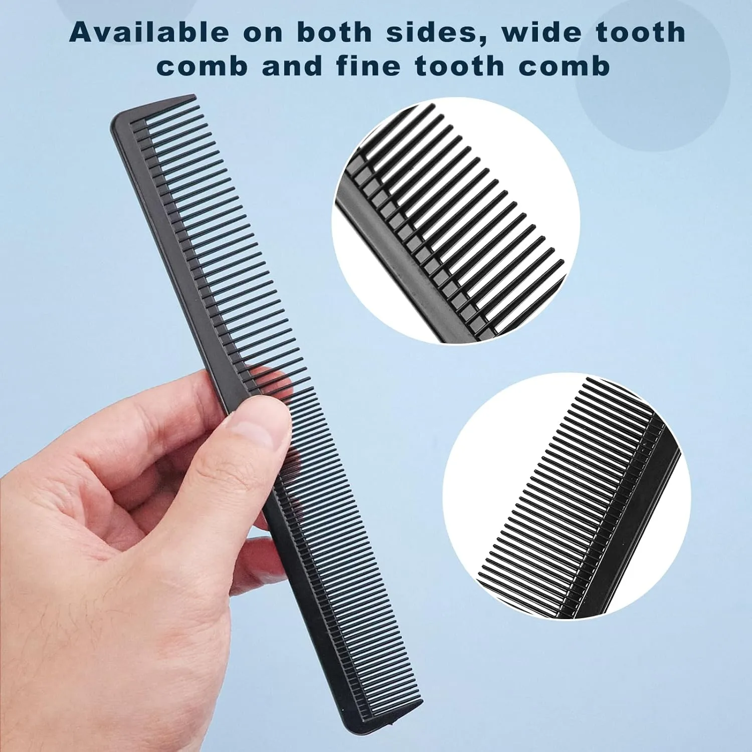 Disposable Combs in Bulk Individually Wrapped Widen and Fine Combs Straight Hair Combs for Women Men Long Handle Beauty Combs for Homeless, Hotel, Nursing Home (7in x 4in, Count, 200)