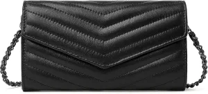 DORIS&JACKY Quilted Leather Clutch Bags For Women Small Multifunctional Crossbody Phone Purse With Lots Card Slots