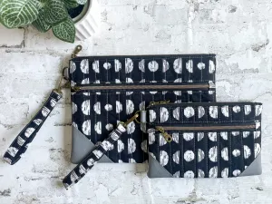 Double Zip Pouch in Moons
