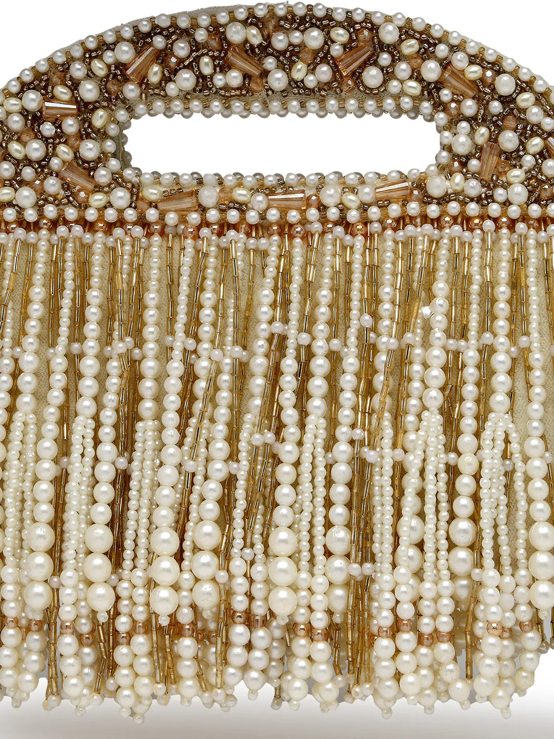 Droop Abstract Embellished Velvet Clutch