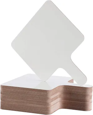 Dry Erase Answer Paddle - White Board, Double Sided Paddles (25 Pack, 7.83 X 6.46 Inches)
