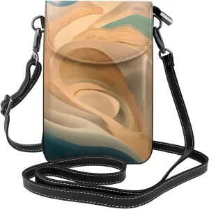 Dunhuang Mystery Women'S Crossbody Bag, Zipper Phone Wallet, Cute Purse, Shoulder Bag, Detachable Shoulder Strap, Black