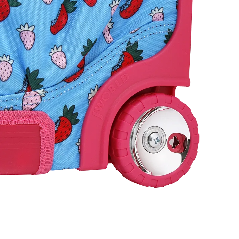 Duo Rolling Backpack With Detachable Lunch Box Set (18 Inch) in Strawberry