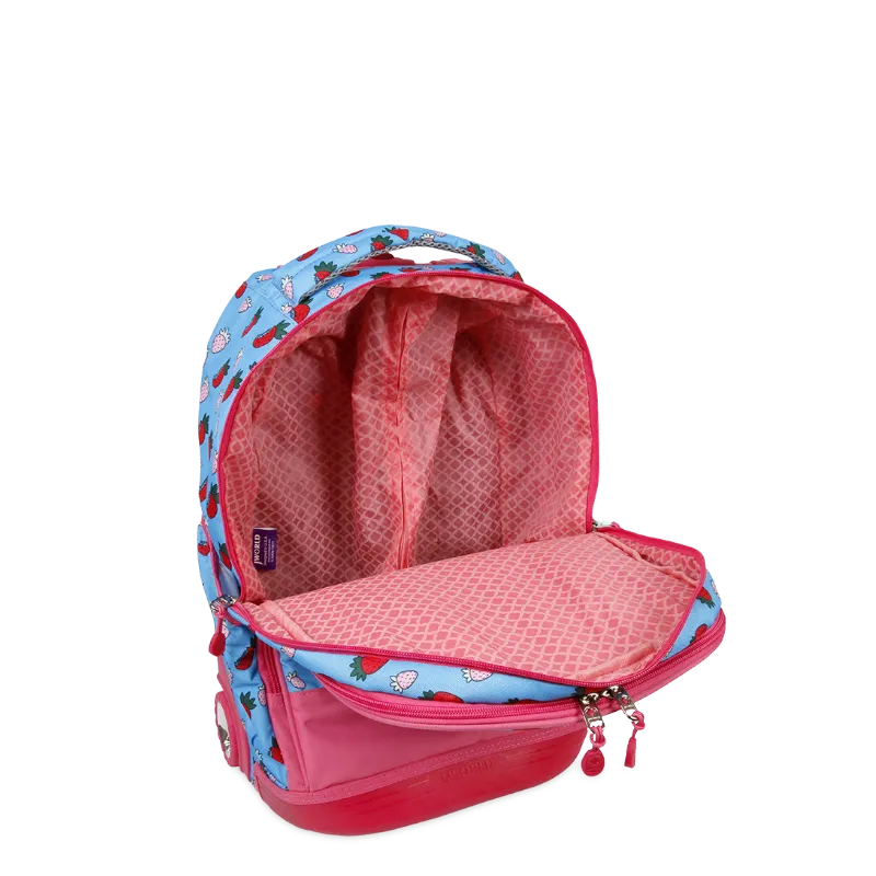 Duo Rolling Backpack With Detachable Lunch Box Set (18 Inch) in Strawberry