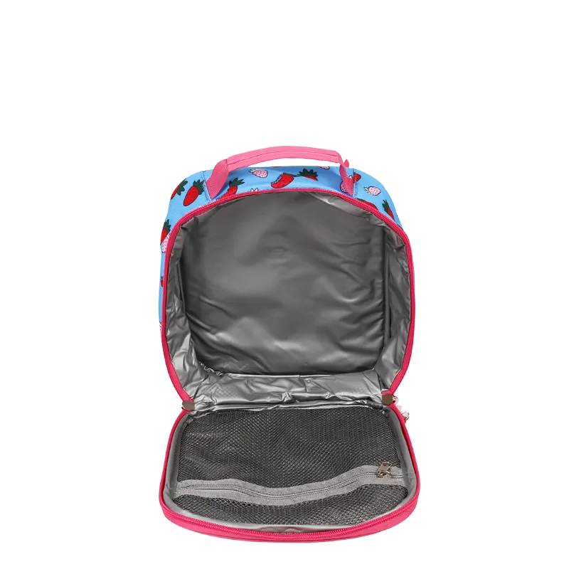 Duo Rolling Backpack With Detachable Lunch Box Set (18 Inch) in Strawberry
