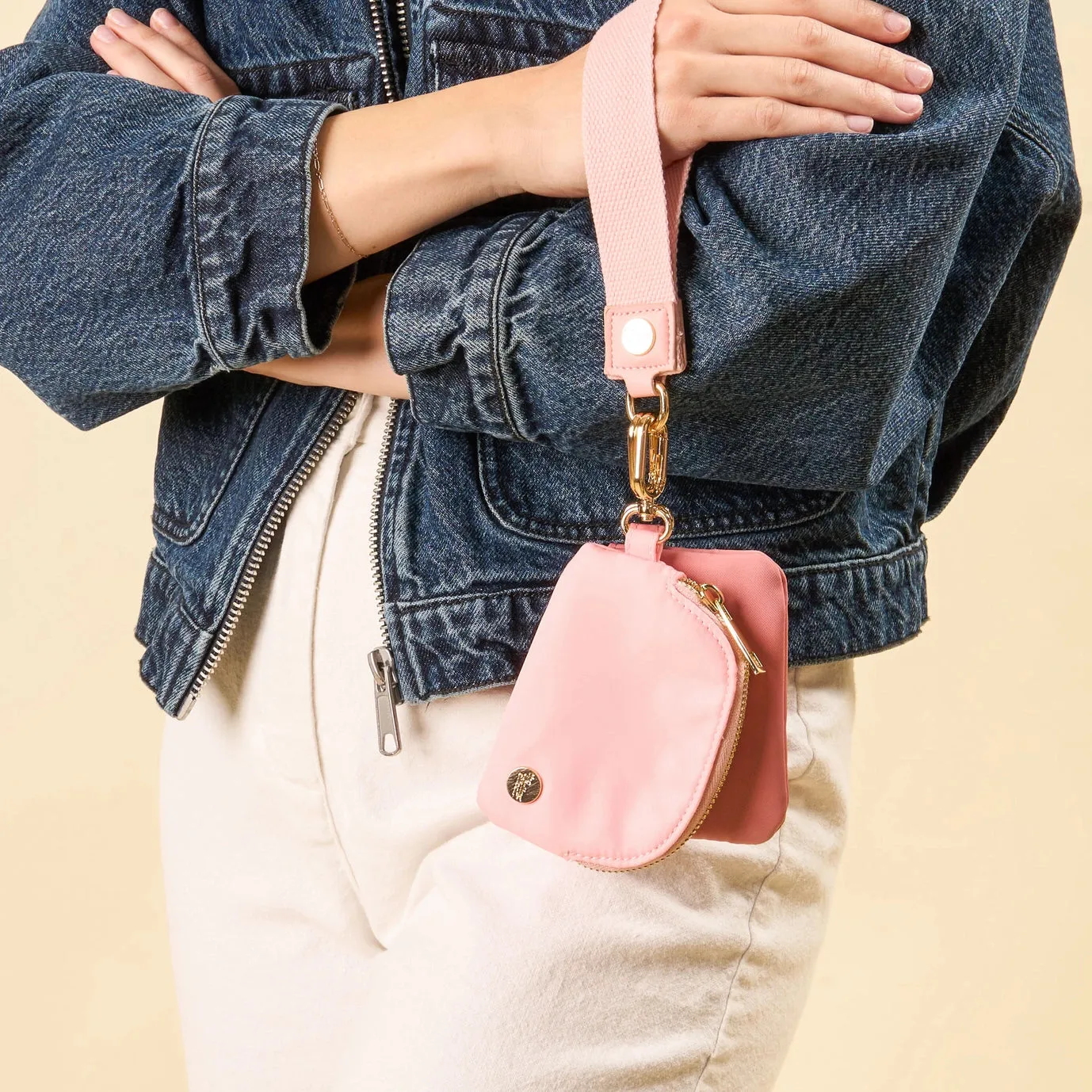 Dynamic Duo Pouch Wristlet Rose