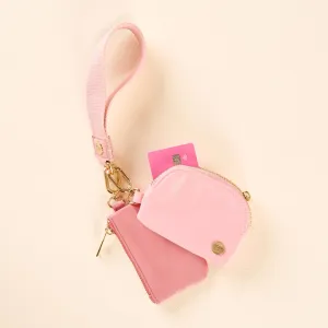 Dynamic Duo Pouch Wristlet Rose