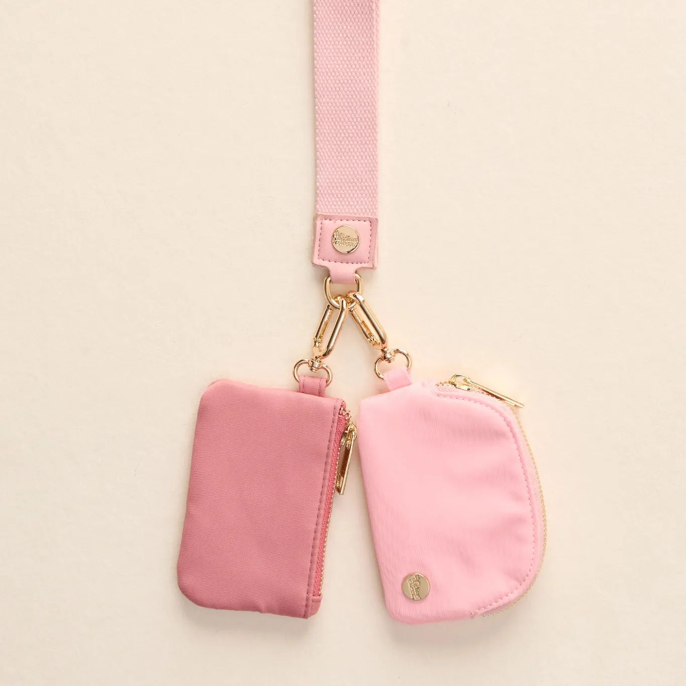 Dynamic Duo Pouch Wristlet Rose