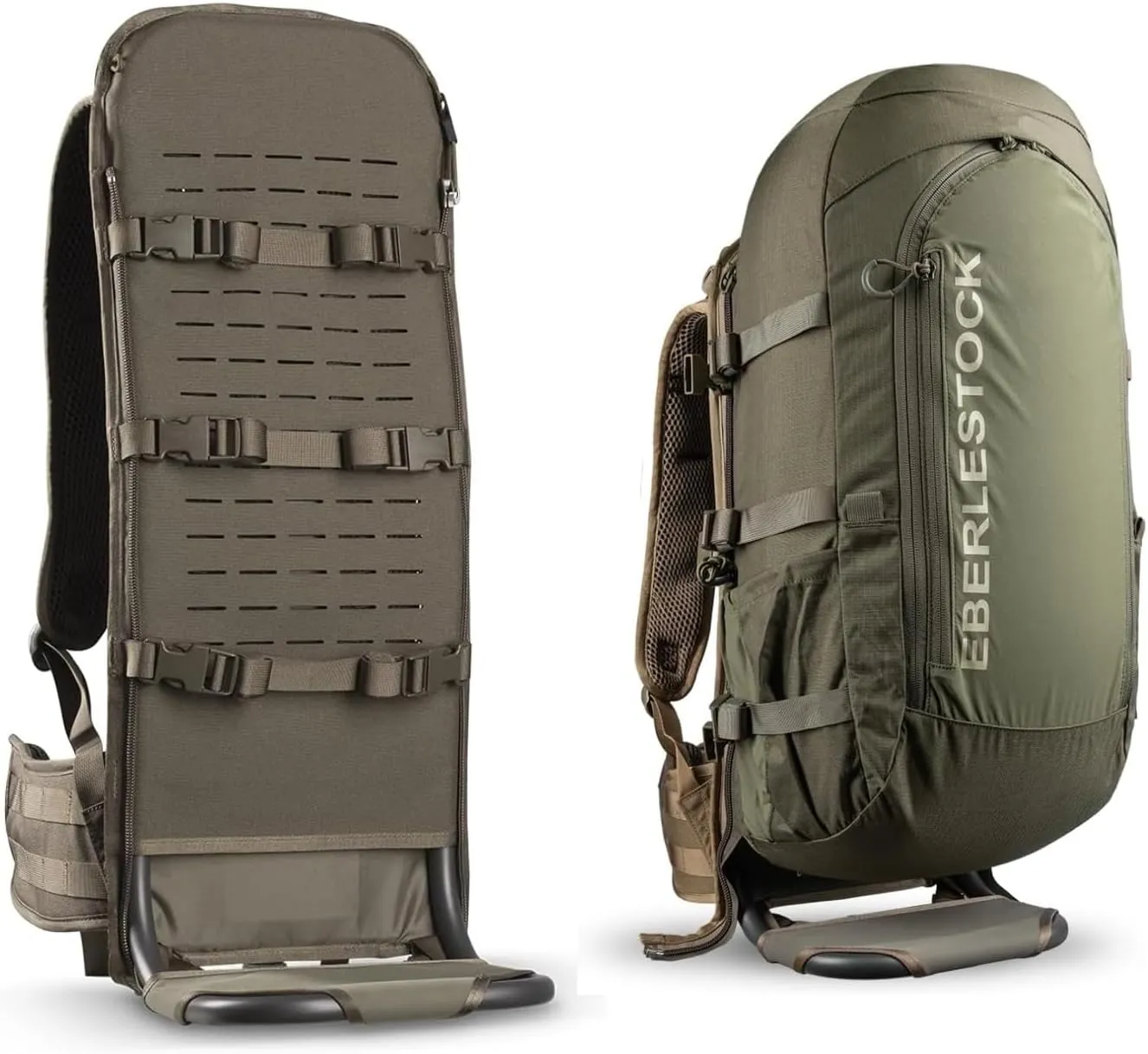 Eberlestock Ultralight EMOD Setup - F1 Mainframe (Military Green, Regular) and Vapor 2500 Backpack (Military Green) Bundle - Full Adjustable Modular System