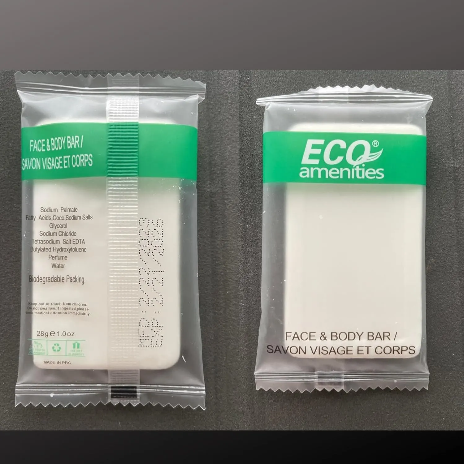 ECO amenities Bar Soap Bulk - 100 Pack, 1.0 oz Travel Size Soap Bars - Individually Wrapped For Hotels - Great for Vacation Rental and Airbnb Toiletries or Hygiene Kits Supplies