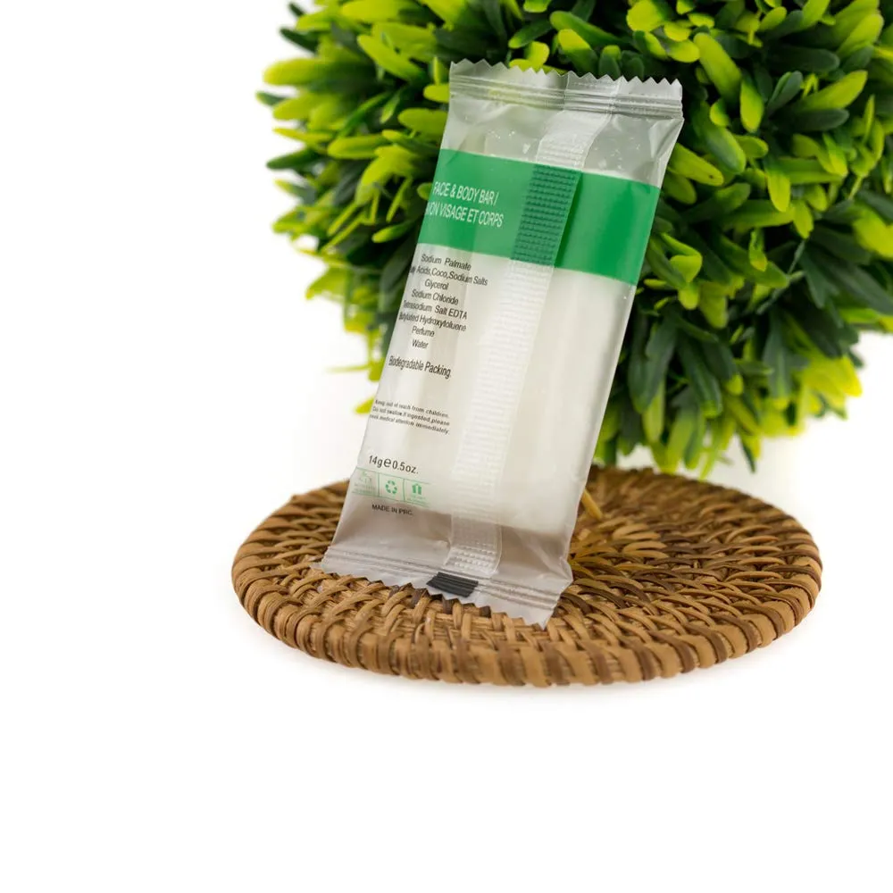 ECO amenities Bar Soap Bulk - 100 Pack, 1.0 oz Travel Size Soap Bars - Individually Wrapped For Hotels - Great for Vacation Rental and Airbnb Toiletries or Hygiene Kits Supplies