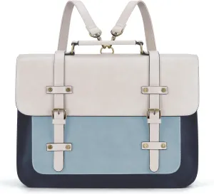 ECOSUSI Laptop Bag for Women Vegan Leather Messenger Bag Fashion Briefcase Backpack 15.6 inch Computer Satchel Bag