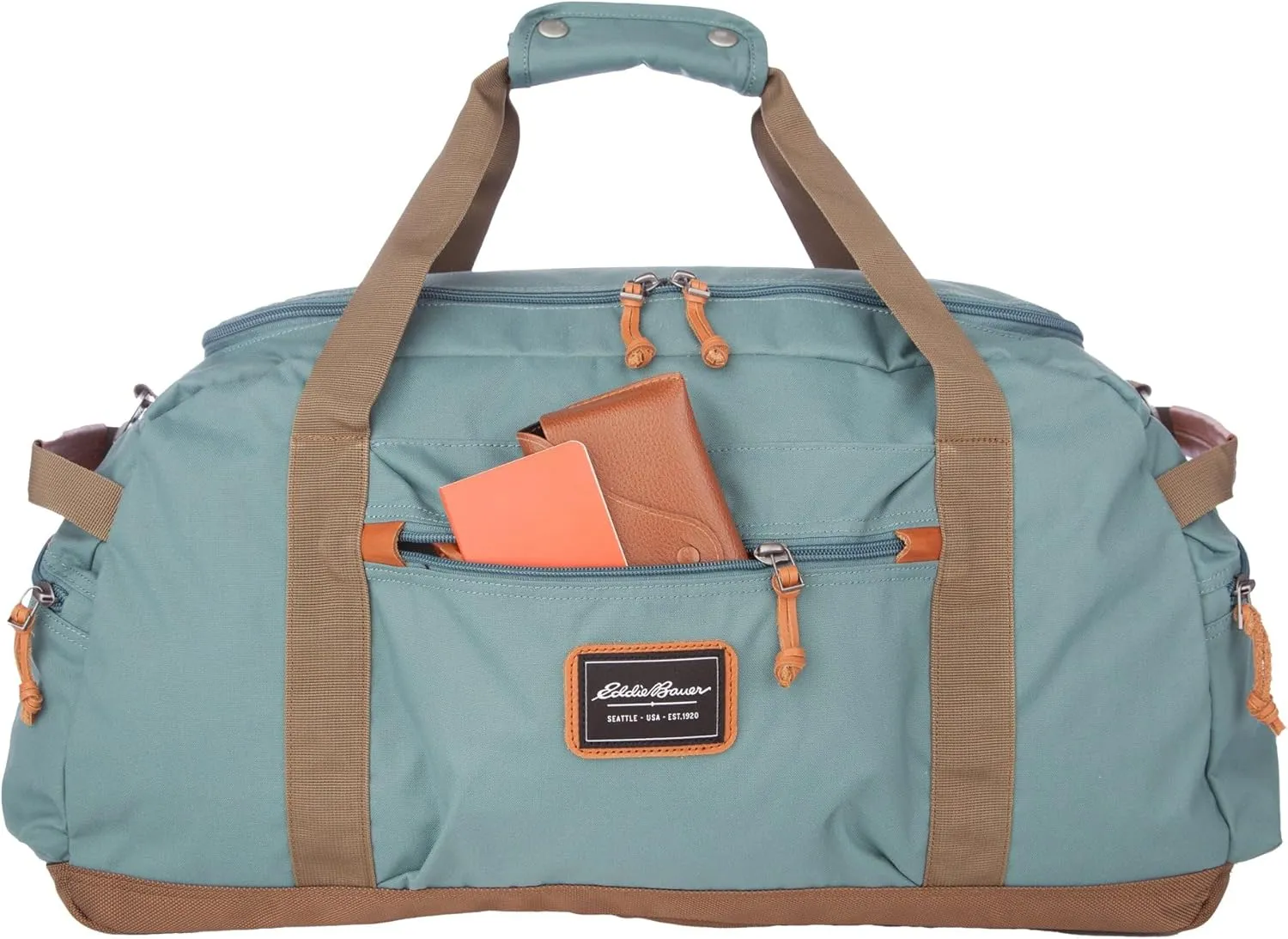 Eddie Bauer Bygone Duffel Weekend Travel | Lightweight | Rugged Polyester/Nylon | U-Shaped Main Compartment, Dragonfly, 45L