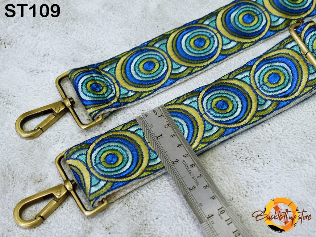 Embroidered Purse Strap Crossbody Strap for Purses Boho Bags Strap Embroidery Replacement Strap Boho Guitar Strap Handbag Strap gift for mom