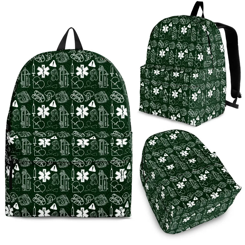 EMS/EMT Paramedic Green Backpack