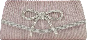 Envelope Clutch Purse Women Rhinestone Bow Sparkly Evening Bag Glitter Wedding Party Prom Handbag