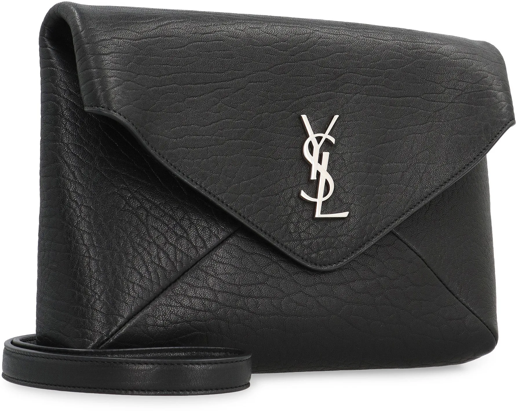 Envelope leather messenger bag