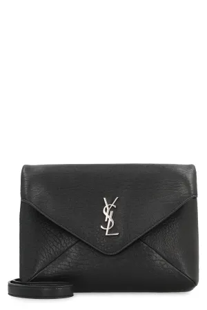 Envelope leather messenger bag