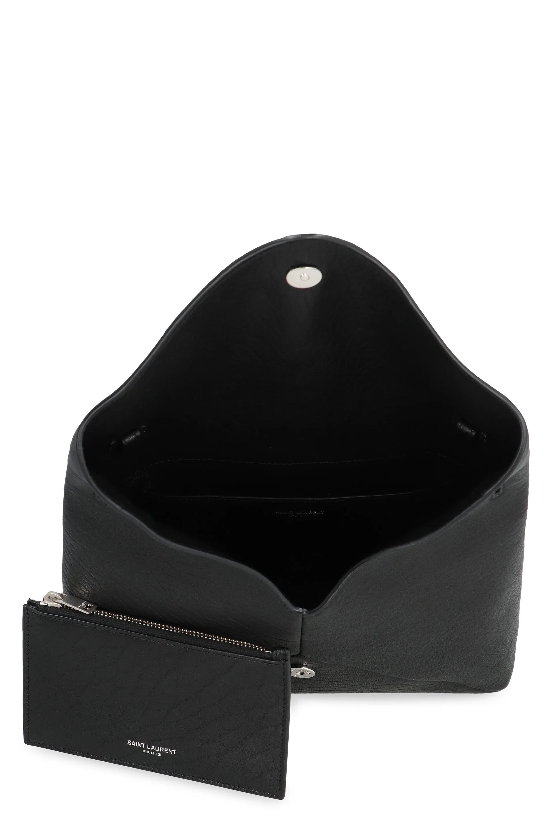 Envelope leather messenger bag