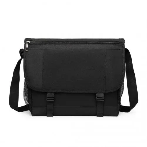 EQ2260 - Kono High Security Messenger Bag Satchel Shoulder Bag - Black