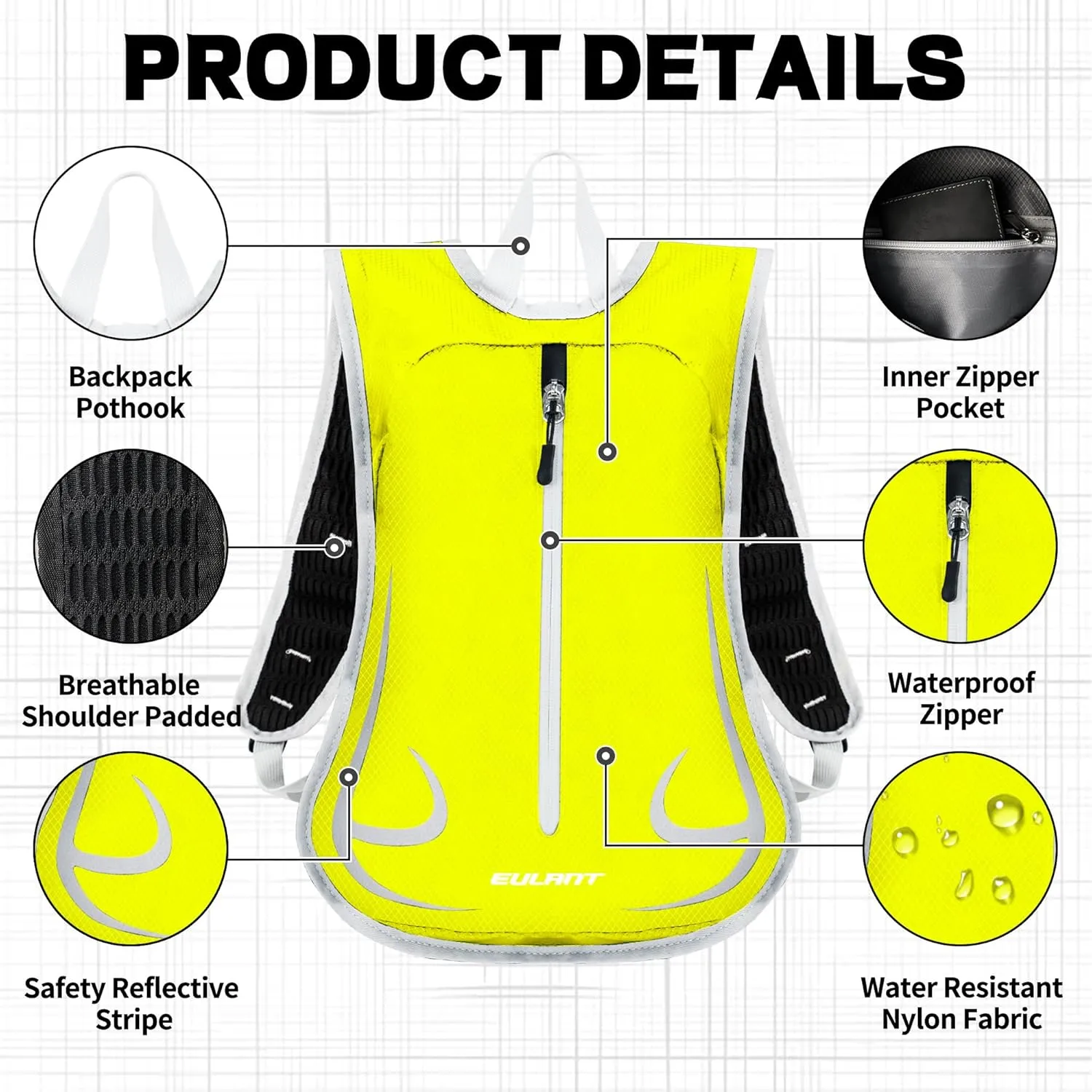 EULANT Hiking Backpacks, Small Waterproof &Lightweight Running Cycling Camping Climbing Gym Travel Daypack for Women Men
