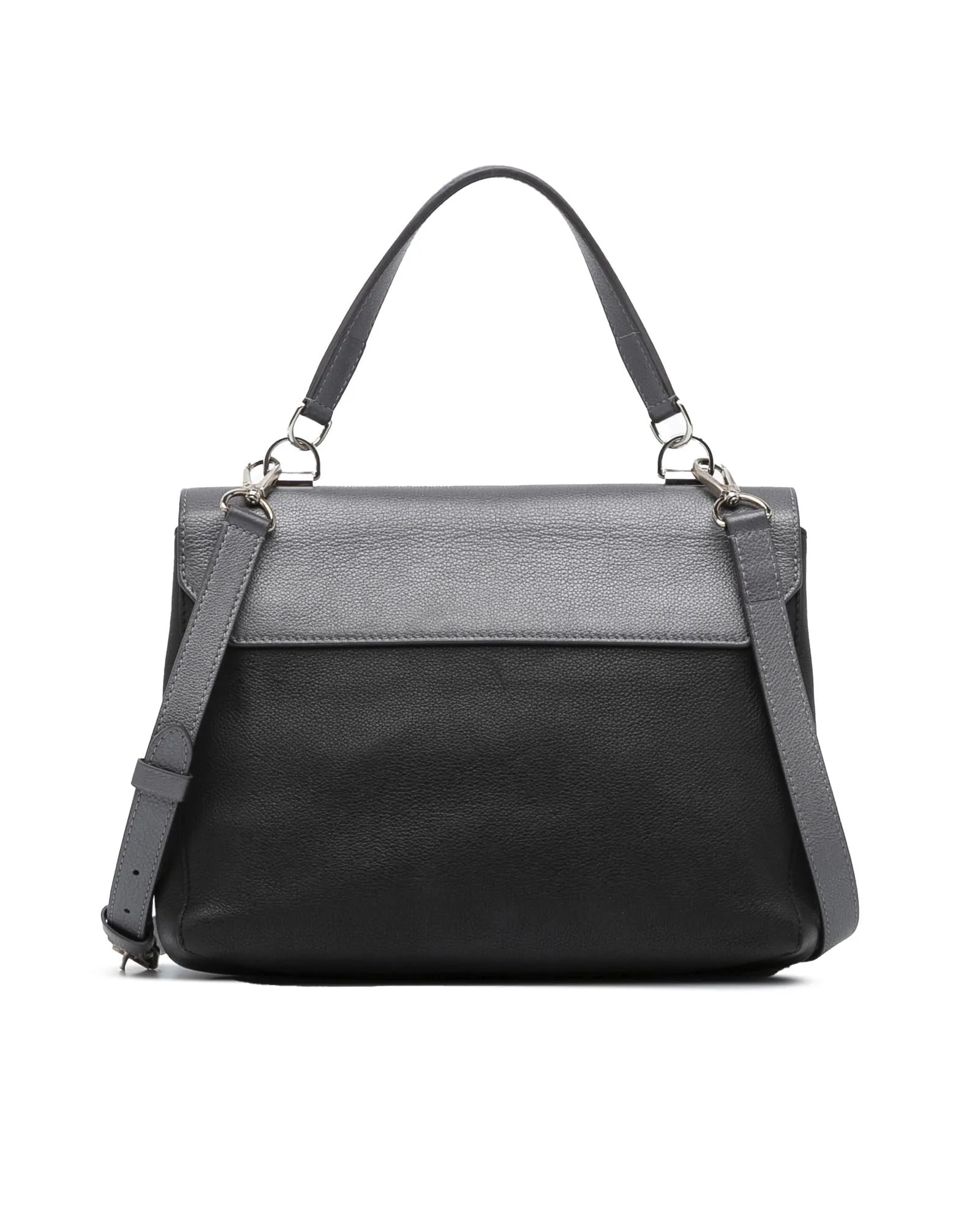 EyeLet Grey Leather Handbag