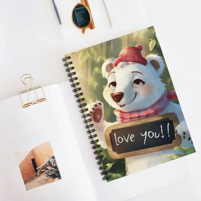 Fall for the Polar Bear Spiral Notebook