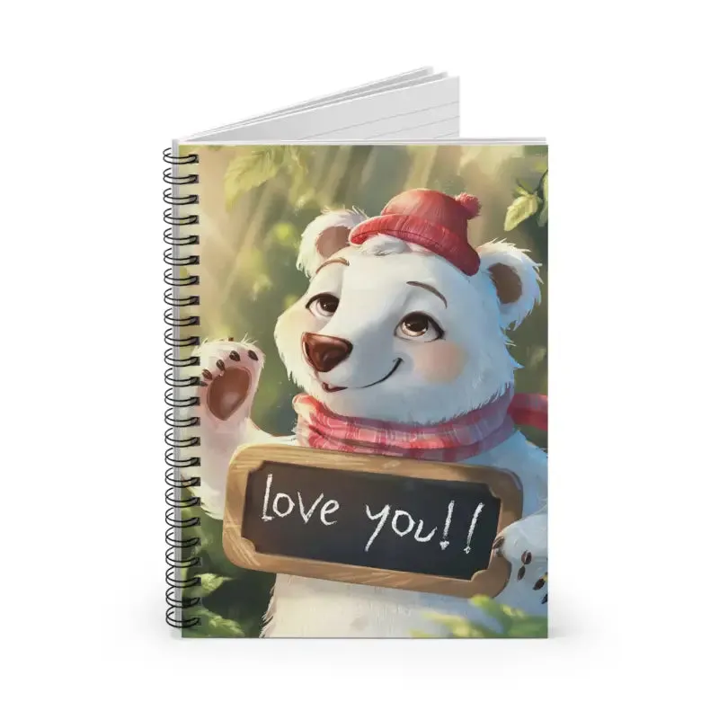 Fall for the Polar Bear Spiral Notebook