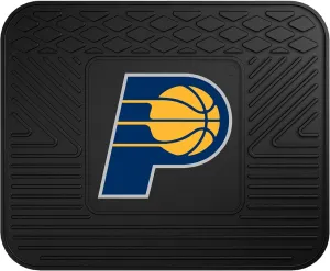 FANMATS 10019 Indiana Pacers Back Row Utility Car Mat - 1 Piece - 14in. x 17in., All Weather Protection, Universal Fit, Molded Team Logo