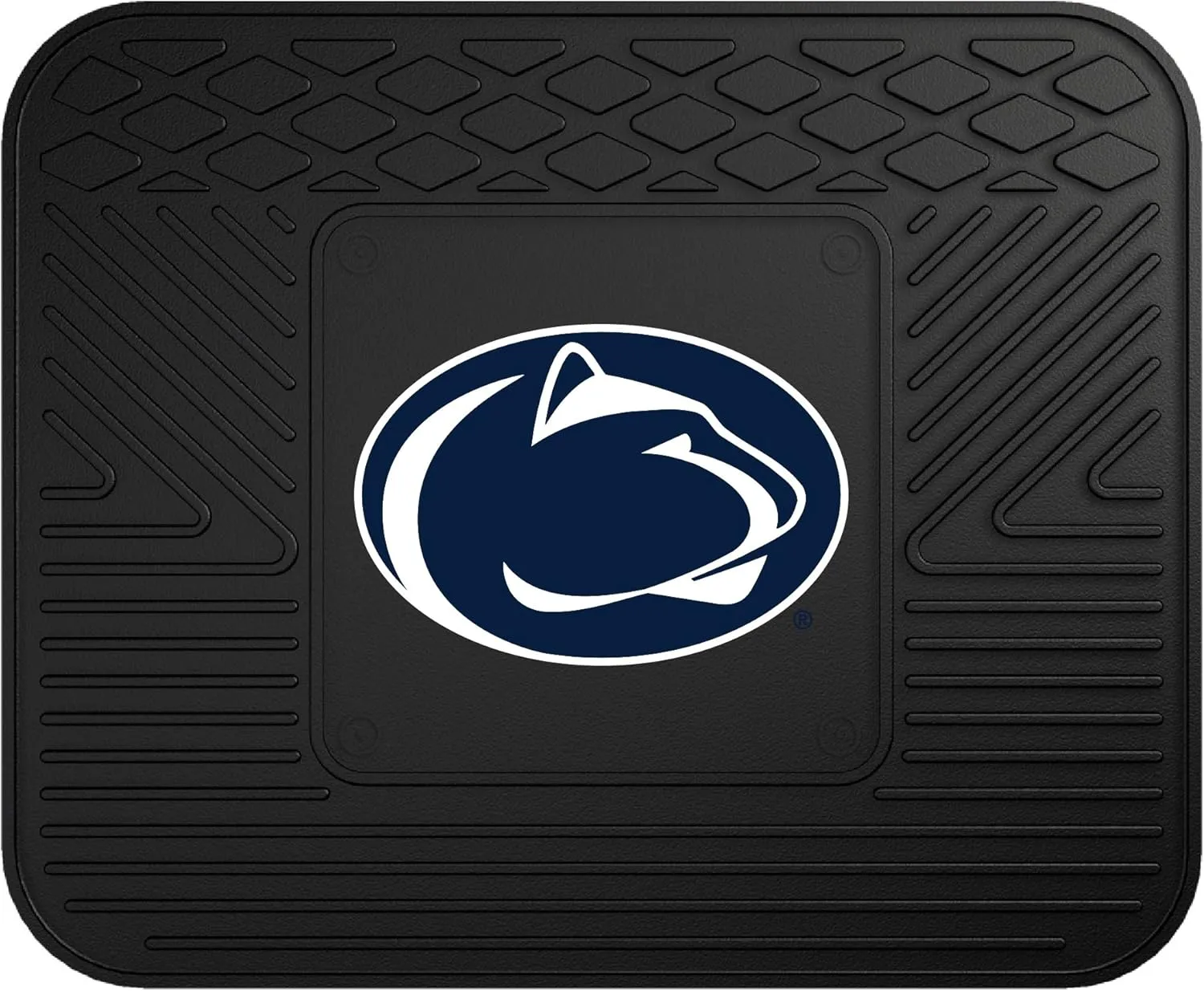 FANMATS 10064 Penn State Nittany Lions Back Row Utility Car Mat - 1 Piece - 14in. x 17in., All Weather Protection, Universal Fit, Molded Team Logo