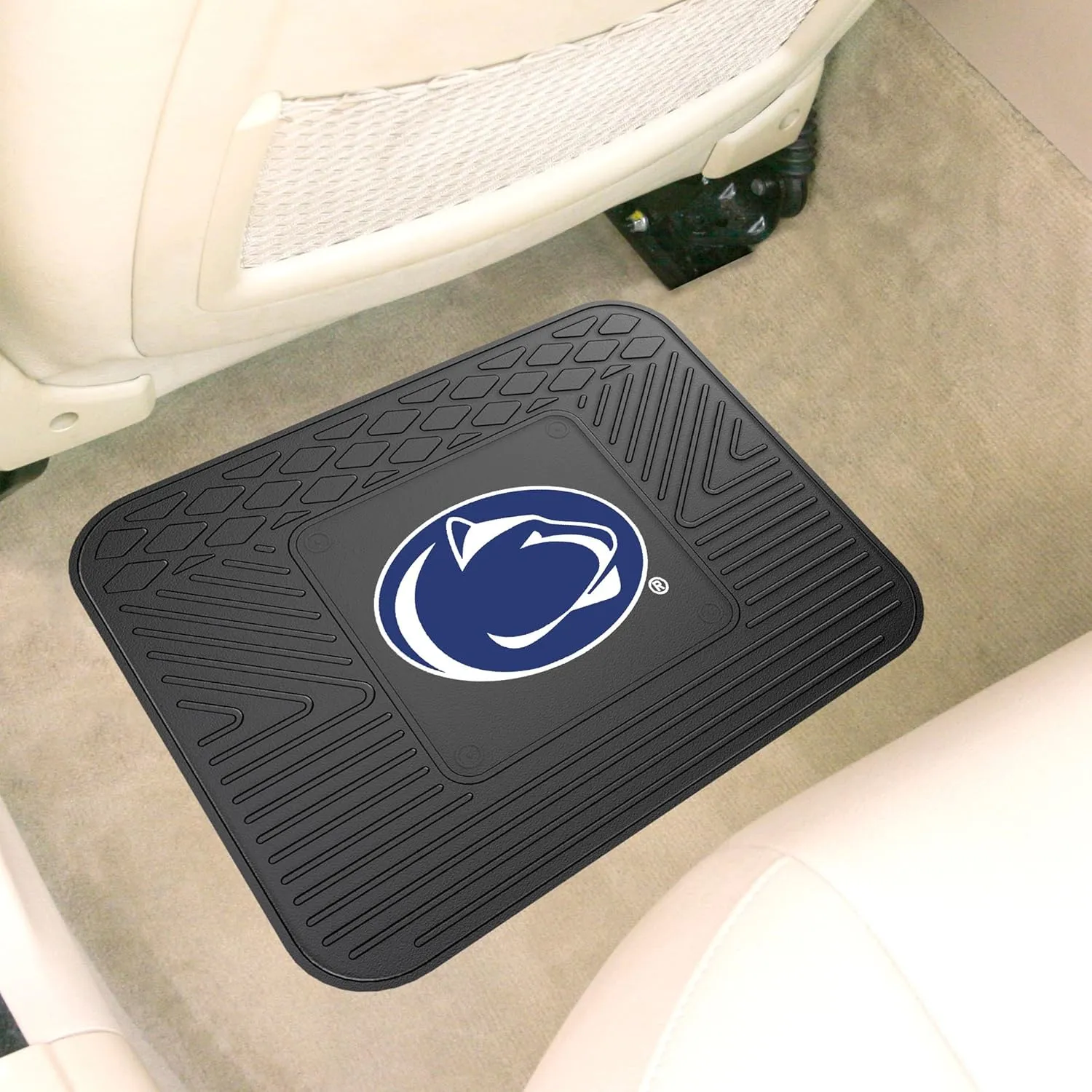 FANMATS 10064 Penn State Nittany Lions Back Row Utility Car Mat - 1 Piece - 14in. x 17in., All Weather Protection, Universal Fit, Molded Team Logo