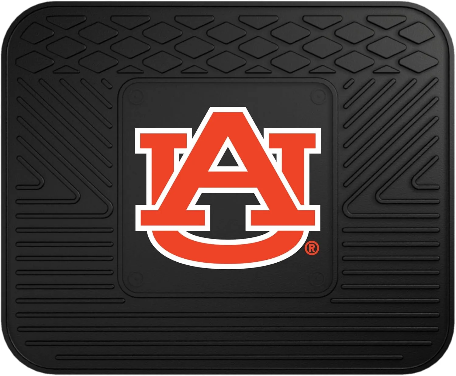 FANMATS 10085 Auburn Tigers Back Row Utility Car Mat - 1 Piece - 14in. x 17in., All Weather Protection, Universal Fit, Molded Team Logo
