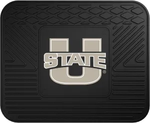 FANMATS 11845 Utah State Aggies Back Row Utility Car Mat - 1 Piece - 14in. x 17in., All Weather Protection, Universal Fit, Molded Team Logo